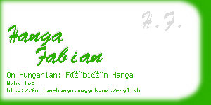 hanga fabian business card